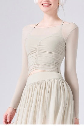 ワンデコルテリバーシブルメッシュカバーアップ 2418