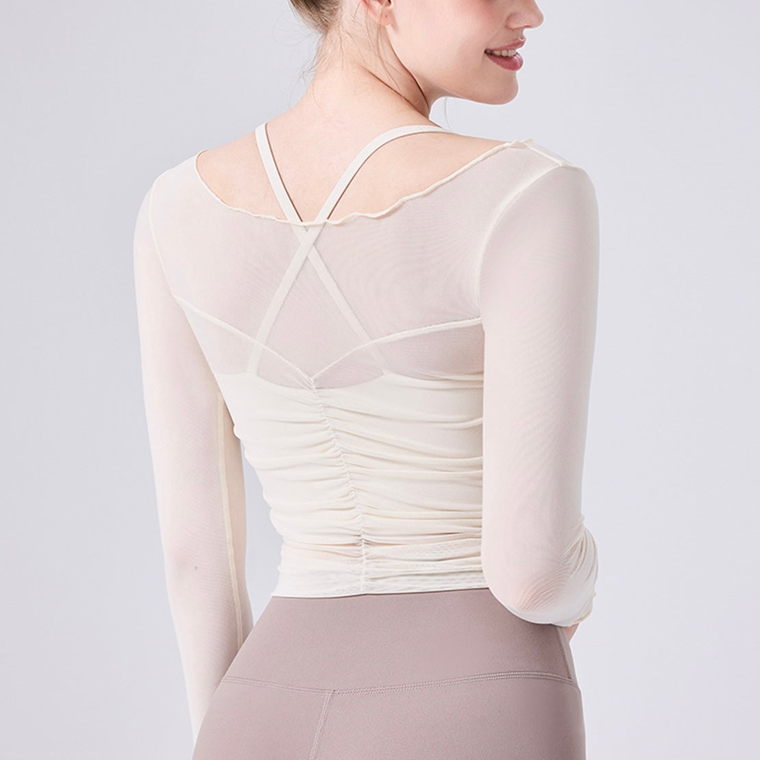 ワンデコルテリバーシブルメッシュカバーアップ 2418