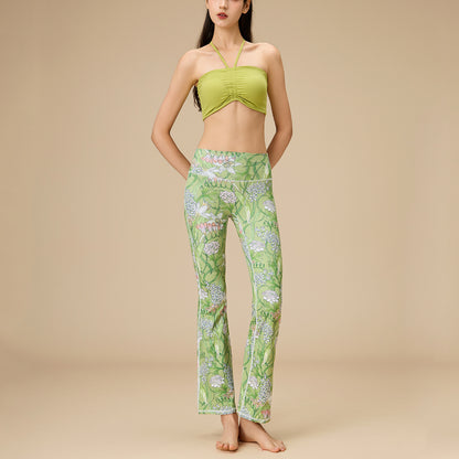 スリムシルエットランニングヨガウェアカップ付き上下セット 4109