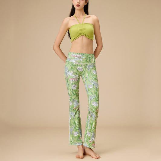 スリムシルエットランニングヨガウェアカップ付き上下セット 4109