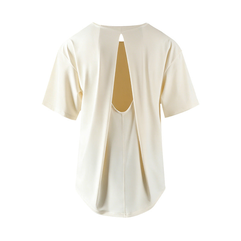 UVカットバックオープンスポーツウェア半袖Tシャツ 2503