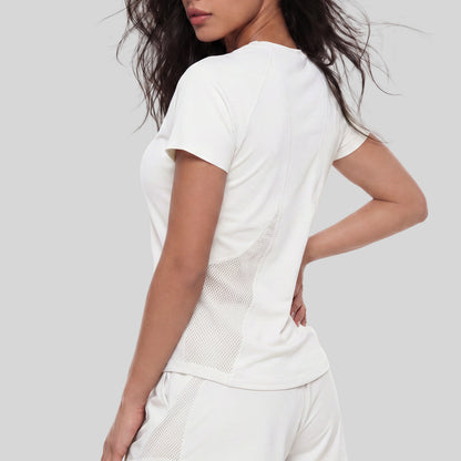メッシュ切替速乾フィットネスTシャツ 2578
