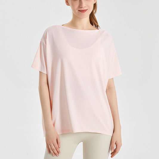 ゆったり接触冷感半袖UVカット速乾吸汗スポーツウェアＴシャツ 2445