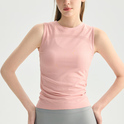 スポーツスリムフィットノースリーブヨガタンクトップ 2493