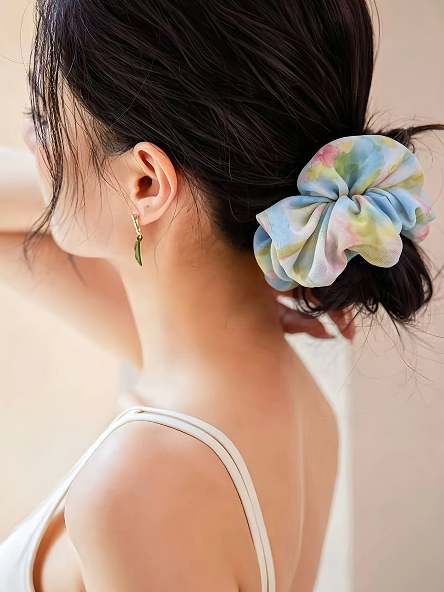 花柄シュシュヘアアクセサリー 5045
