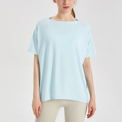 ゆったりドロップショルダーUVカットスポーツウェアＴシャツ 2445