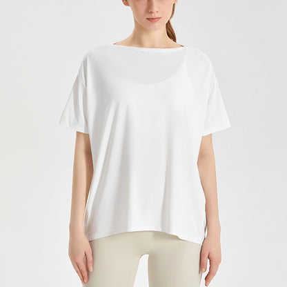 ゆったりドロップショルダーUVカットスポーツウェアＴシャツ 2445