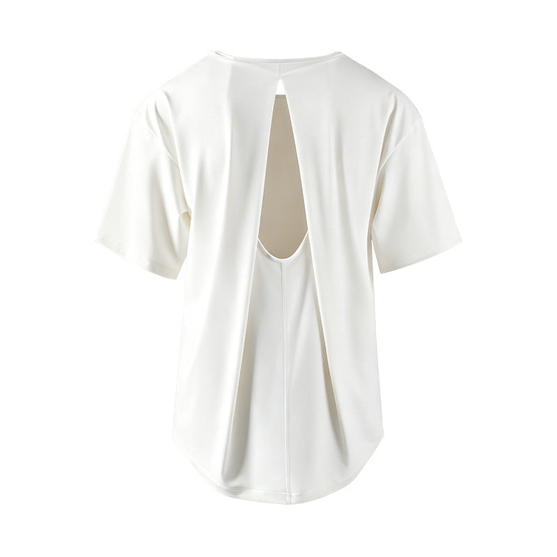 UVカットバックオープンスポーツウェア半袖Tシャツ 2503