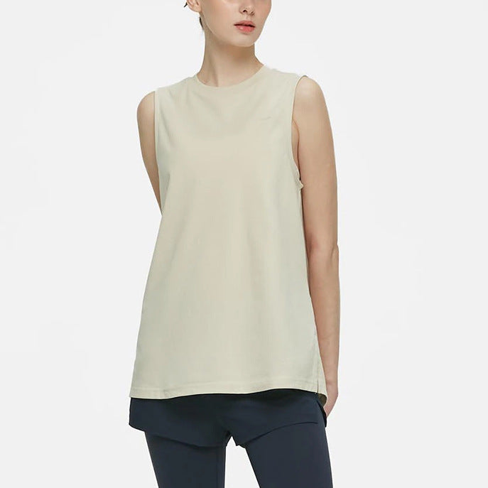 スポーツロング丈ノースリーブ体系カバージムウェアトップス 2458