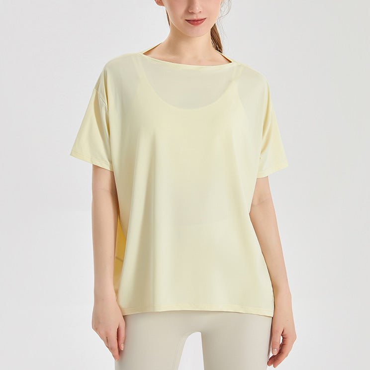 ゆったりドロップショルダーUVカットスポーツウェアＴシャツ 2445