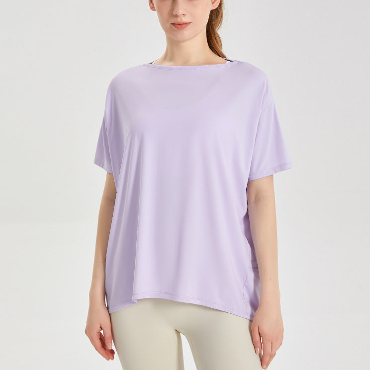 ゆったりドロップショルダーUVカットスポーツウェアＴシャツ 2445