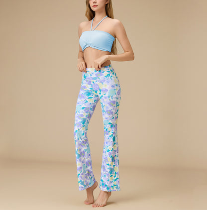 スリムシルエットランニングヨガウェアカップ付き上下セット 4109