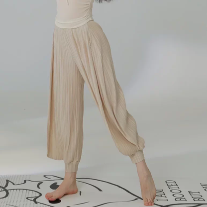 禅風ワイドパンツプリーツバルーンパンツ 3177