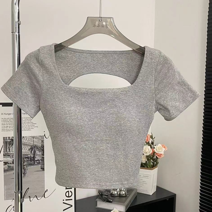 セクシーギャル背中魅せパッド付きTシャツ 2539
