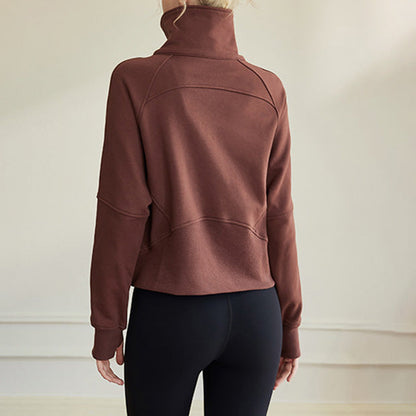 スタンドカラーハーフジッププルオーバー 2367