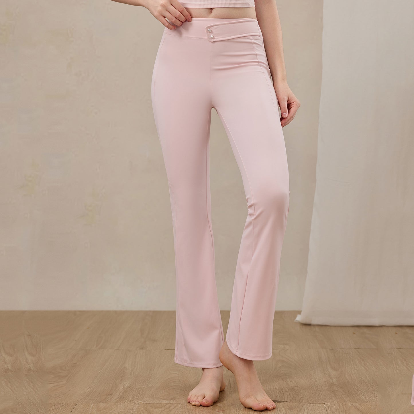 ハイウエスト フレア ヨガパンツ 美脚 ベルボトム3140