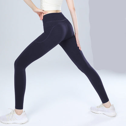 裏起毛厚手ハイウエストヨガパンツレギンス 3135