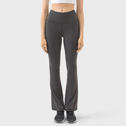美脚ハイライズ フレア フィットネスパンツヨガ 3132