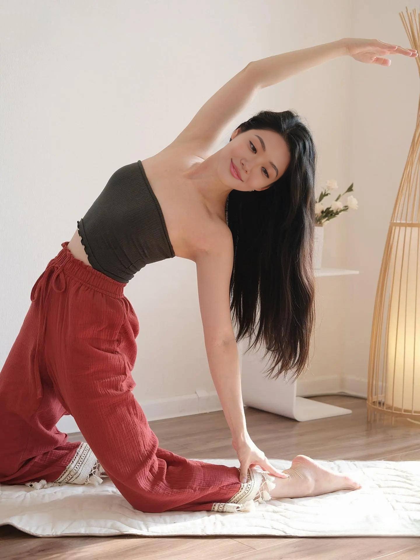 フリル＆タッセル付きベビーコットンヨガパンツ 3138